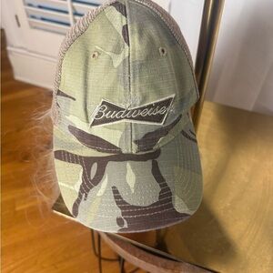 Vintage 2006 Budweiser Camo Trucker Hat